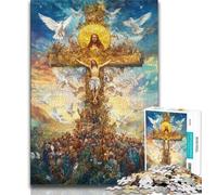 Puzzle da 1000 pezzi con l'arte di Gesù, sfida difficile antistress, ogni pezzo è unico - gioco divertente e stimolante per tutta la famiglia (75x50cm)