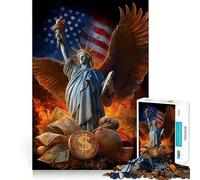 Puzzle da 1000 pezzi con le ali della Statua della Libertà per adulti e ragazzi, ideale per migliorare la memoria, per un relax leggero e piacevole, con tagli netti e un regalo delizioso 50x75cm