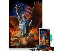 Puzzle da 1000 pezzi con le ali della Statua della Libertà per ragazzi, gioco di logica, leggero e rilassante, taglio preciso, regalo classico 38x52cm
