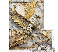 Puzzle da 1000 pezzi con l'elegante aquila maestosa un gioco rompicapo per tutta la famiglia ideale per la decorazione della casa con Babbo Natale (38x52cm)