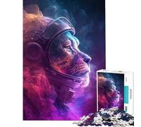 Puzzle da 1000 pezzi con leone caccia spaziale sfida per l'intelligenza giocattolo avvincente gioco pratico regalo di compleanno regalo per il Secret Santa (dimensioni 38x26cm)