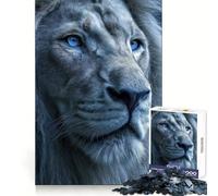 Puzzle da 1000 pezzi con leone dagli occhi azzurri per ragazzi, ideale per allenare la concentrazione e favorire il relax Un'attività rilassante e stimolante Un regalo perfetto (38x52cm)