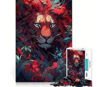 Puzzle da 1000 pezzi con leone dai colori vivaci,gioco di memoria divertente,componenti robusti e ben definiti, alleviare lo stress (50x75cm)