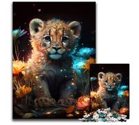 Puzzle da 1000 pezzi con leone fantasy, per adulti, adolescenti e famiglie, perfetto come decorazione fai da te e come sfida per il cervello, 50x75CM/19,68x29,52 pollici.