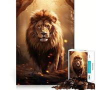 Puzzle da 1000 pezzi con leone selvaggio, ideale per adulti, per allenare la mente, alleviare lo stress e creare un'atmosfera rilassante Regalo elegante 50x75cm