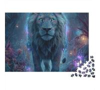 Puzzle da 1000 pezzi con leone spettrale nella nebbia scura, gioco educativo per adulti, bellissima decorazione, difficile e stimolante, regalo di compleanno. 52x38cm/1000pcs