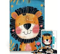 Puzzle da 1000 pezzi con leone,tema fantasy,ideale per la cameretta dei bambini Gioco creativo che stimola la creatività e favorisce il legame tra genitori e figli (50x75cm)