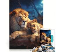 Puzzle da 1000 pezzi con leonesse e leoni gioco educativo decorazione perfetta compleanno e Natale 38x26cm