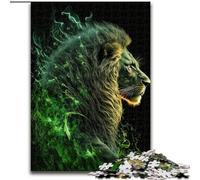 Puzzle da 1000 pezzi con leoni colorati in legno, rompicapo ad alta difficoltà per adolescenti, 50x75cm, per arredamento, allenamento del cervello e regali per le feste