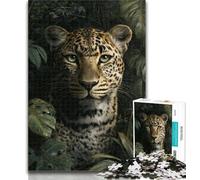 Puzzle da 1000 pezzi con leopardi della giungla per adulti e adolescenti, sfida difficile antistress, migliora l'amore tra coppie, 50x75cm