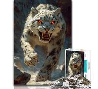 Puzzle da 1000 pezzi con leopardo delle nevi regalo per adolescenti decorazione da parete compleanno e Natale adatto per bambini di età compresa tra 14 e 26cm (26x38cm)