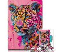 Puzzle da 1000 pezzi con leopardo psichedelico, 1000 pezzi per adolescenti, regali, giochi educativi, decorazioni per la casa, regali per tutta la famiglia, 50x75cm