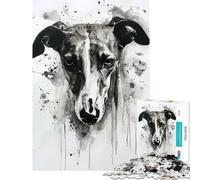 Puzzle da 1000 pezzi con levriero ad acquerello gioco educativo e stimolante divertente e umoristico un ottimo regalo per gli amanti dei giochi (dimensioni 38x52cm)