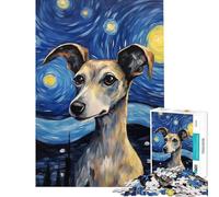 Puzzle da 1000 pezzi con levriero italiano gioco educativo sfida di gioco ottimo regalo e passatempo per le vacanze a casa (dimensioni 38x52cm)