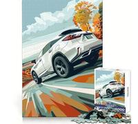 Puzzle da 1000 pezzi con Lexus RX bianca su strada per ragazzi, ideale per sviluppare le capacità di memoria e per un momento di relax Bordi nitidi Regalo di Natale accogliente (50x75cm)