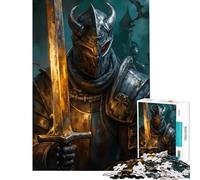 Puzzle da 1000 pezzi con l'illustrazione del Cavaliere Oscuro con la Spada Un gioco avvincente per coltivare la pazienza rilassante e stimolante ideale come regalo educativo per il Secret Santa