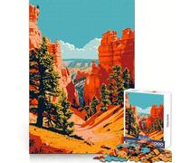 Puzzle da 1000 pezzi con l'immagine del Bryce Canyon nello Utah, ideale per adolescenti, per allenare le capacità cognitive, per il tempo libero, con bordi lisci e perfetti come regalo stagionale