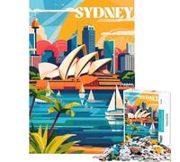 Puzzle da 1000 pezzi con l'immagine del porto di Sydney gioco educativo e rompicapo perfetto come regalo decorativo per uomini e donne (dimensioni 38x26cm)