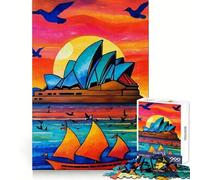 Puzzle da 1000 pezzi con l'immagine del tramonto dell'Opera House di Sydney, ideale per ragazzi Stimola la memoria e il tempo libero Bordi puliti Un regalo perfetto 50x75cm