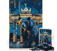 Puzzle da 1000 pezzi con l'immagine della Porta di Brandeburgo e l'Orso di Berlino, ideale per adolescenti Migliora la concentrazione, aiuta a calmarsi e a distrarsi Un regalo memorabile (38x26cm)