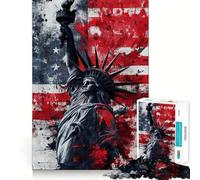 Puzzle da 1000 pezzi con l'immagine della Statua della Libertà, ideale per adulti, un gioco di abilità mentale, divertente e rilassante, perfetto per assemblare oggetti 38x52cm
