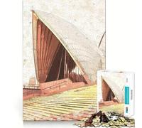 Puzzle da 1000 pezzi con l'immagine della Sydney Opera House, ideale per adulti, per stimolare la memoria e creare un'immagine divertente e artistica 38x52cm