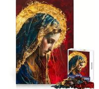 Puzzle da 1000 pezzi con l'immagine della Vergine Maria per adulti, divertimento intellettuale, rilassante, taglio netto, regalo premuroso (50x75cm)