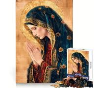 Puzzle da 1000 pezzi con l'immagine della Vergine Maria per adulti,ideale per migliorare la concentrazione,alleviare lo stress,divertirsi,tagliare con precisione e creare un regalo festivo (38x52cm)