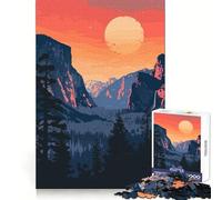 Puzzle da 1000 pezzi con l'immagine delle montagne di Yosemite per adulti ideale per un esercizio fisico intelligente per una distrazione delicata con bordi precisi perfetto come regalo di Natale