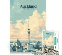 Puzzle da 1000 pezzi con l'immagine dello skyline di Auckland,Nuova Zelanda,dai bordi sottili,un puzzle logico per il tempo libero e il divertimento,ideale come regalo di compleanno (50x75cm)
