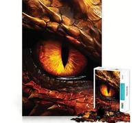 Puzzle da 1000 pezzi con l'immagine dell'occhio del drago rosso, ideale per adolescenti, stimola la memoria, rilassa e dona un tocco di classe Sorpresa di compleanno (38x26cm)