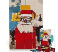 Puzzle da 1000 pezzi con l'immagine di Babbo Natale arrabbiato,ideale per adulti,per stimolare la memoria e il cervello Taglio laser per un incastro perfetto alleviare lo stress