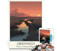 Puzzle da 1000 pezzi con l'immagine di Greenwich, Isola del Principe Edoardo, ideale per momenti di relax, interazione genitore-figlio e come regalo per amici e familiari 38x26cm