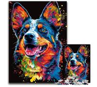 Puzzle da 1000 pezzi con l'immagine di un cane da bestiame australiano, rompicapo impegnativo, gioco per adulti, attività interattiva per famiglie, 50x75CM/19,68x29,52 pollici.