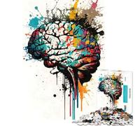 Puzzle da 1000 pezzi con l'immagine di un cervello umano un'opera d'arte stimolante da completare Perfetto come decorazione e gioco rompicapo per ragazzi dai 14 anni in su 38x26cm