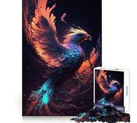 Puzzle da 1000 pezzi con l'immagine di una fenice, ideale per adulti, per stimolare la mente e ridurre lo stress Decorazione murale con bordi precisi (50x75cm)