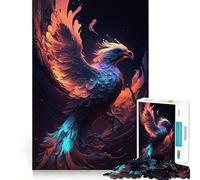 Puzzle da 1000 pezzi con l'immagine di una fenice, ideale per adulti, per stimolare la mente e ridurre lo stress Decorazione murale con bordi precisi (50x75cm)