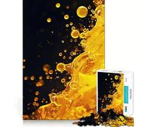 Puzzle da 1000 pezzi con liquido giallo a schizzi per adulti, ideale per migliorare la memoria, il tempo libero e ottenere un puzzle preciso, perfetto come regalo per le festività 50x75cm