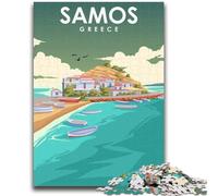 Puzzle da 1000 pezzi con l'isola di Samos, Grecia, per adolescenti, regali, gioco per famiglie, antistress, sfida difficile, fantastici regali e giocattoli, 1000 pezzi (26x38cm)