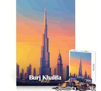 Puzzle da 1000 pezzi con lo skyline del Burj Khalifa per adulti, ideale per stimolare la memoria, per il tempo libero e come evadere dalla realtà Taglio di qualità, regalo perfetto (38x26cm)