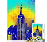 Puzzle da 1000 pezzi con lo skyline dell'Empire State Building Divertimento assicurato per le vacanze a casa per passare il tempo decorazione domestica giocattoli per rafforzare l'amore tra le coppie