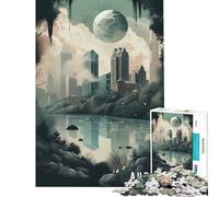 Puzzle da 1000 pezzi con lo skyline di Austin gioco divertente e coinvolgente per coltivare la pazienza ideale come regalo di Babbo Natale segreto o per imparare divertendosi (dimensioni 38x26cm)