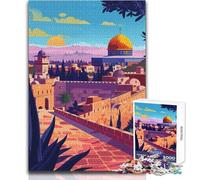 Puzzle da 1000 pezzi con lo skyline di Gerusalemme per adolescenti, gioco di sviluppo del pensiero logico, ottimo regalo per momenti significativi, dimensioni 50x75cm