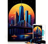 Puzzle da 1000 pezzi con lo skyline di New York e il ponte ideale per adulti Gioco di puzzle che stimola la memoria per un momento di relax Dimensioni compatte Regalo perfetto per le vacanze (50x75cm)