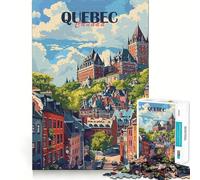 Puzzle da 1000 pezzi con lo skyline di Quebec City per adulti, un gioco stimolante per la mente, un'oasi di tranquillità e relax Pezzo da collezione di alta qualità (38x26cm)