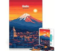 Puzzle da 1000 pezzi con lo skyline di Quito, Ecuador, per adulti e ragazzi, un gioco di abilità rilassante e divertente con bordi precisi, ideale come regalo per le festività (50x75cm)