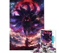 Puzzle da 1000 pezzi con lo spirito della volpe a nove code divertente attività da fare in casa decorazione da parete gioco pratico per ragazzi dai 14 anni in su (38x52cm)