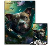 Puzzle da 1000 pezzi con lo Staffordshire Bull Terrier, per adulti, adolescenti e famiglie, perfetto come decorazione fai da te e come sfida per il cervello, 50x75CM/19,68x29,52 pollici.