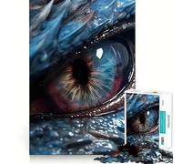 Puzzle da 1000 pezzi con l'occhio del drago blu,gioco a incastro preciso,giocattolo creativo e divertente,gioco rilassante,regalo di Natale tranquillo 38x26cm