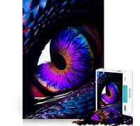 Puzzle da 1000 pezzi con l'occhio del drago blu,gioco di incastro preciso,stimola la logica,ideale per il tempo libero e come regalo di compleanno 50x75cm